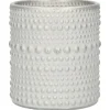 Kandelaars En Windlichten-Countryfield theelichthouder/kaarsenhouder - wit/zilver - H10 cm