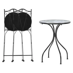 Beliani COZZANA - Balkonset - Zwart - Metaal
