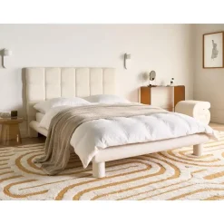 Twijfelaars-Leen Bakker CRESSAT - Tweepersoonsbed - Off-white - 140 x 200 cm - Bouclé