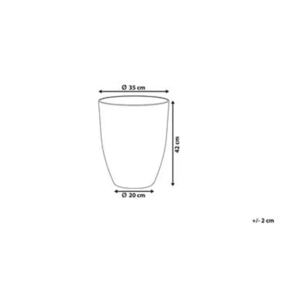 Beliani CROTON - Plantenbak - Wit - 35 cm - Stenenmix