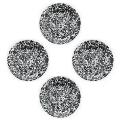 Merkloos Crow Canyon Home Dinerborden Splatter - Set van 4 - Zwart