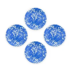 Borden-Merkloos Crow Canyon Home Saladeborden Splatter - Set van 4 - Blauw