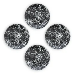Borden-Merkloos Crow Canyon Home Saladeborden Splatter - Set van 4 - Zwart