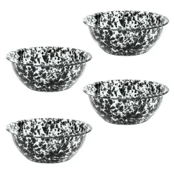 Kommen-Merkloos Crow Canyon Home Serviesset Splatter - 4-delig - Zwart