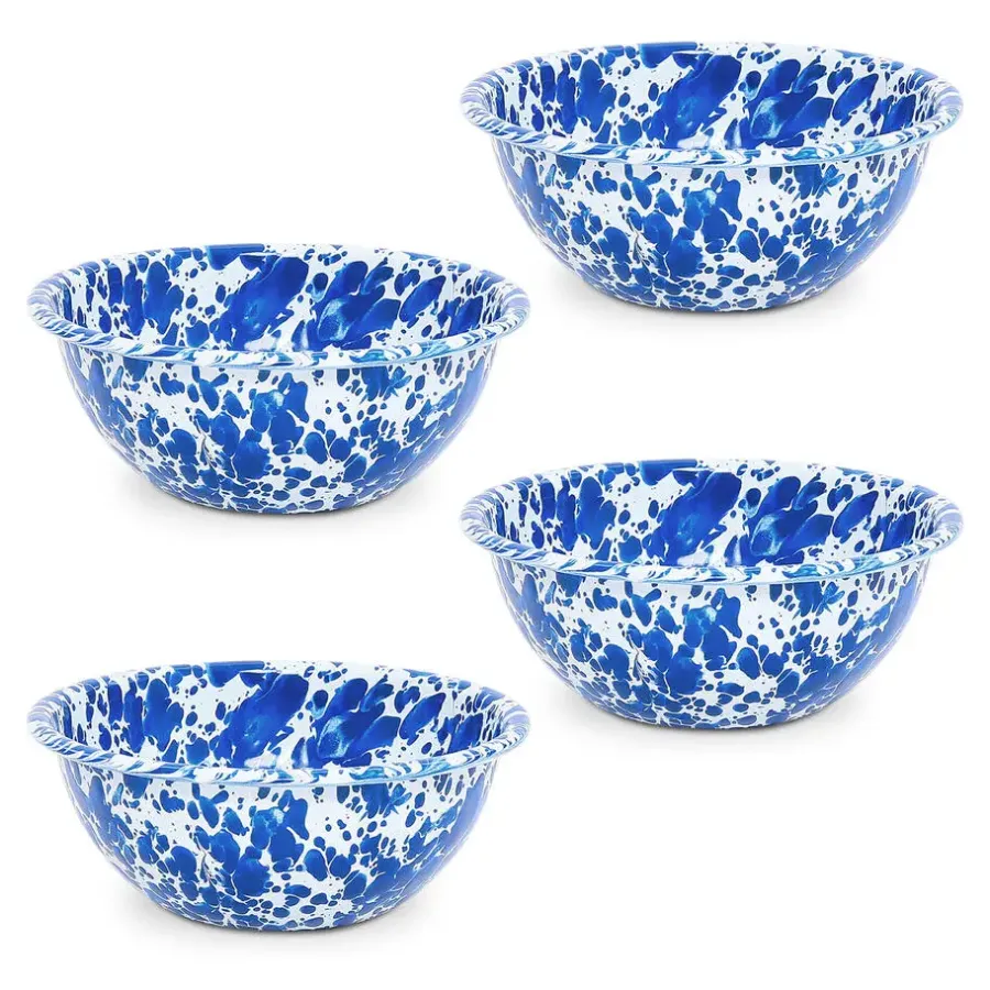 Merkloos Crow Canyon Home Serviesset Splatter - 4-delig - Blauw