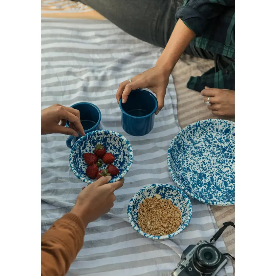 Merkloos Crow Canyon Home Serviesset Splatter - 4-delig - Blauw