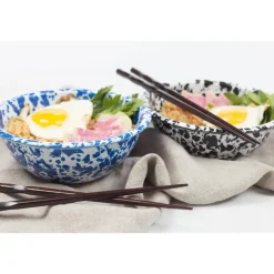 Merkloos Crow Canyon Home Serviesset Splatter - 4-delig - Blauw