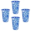 Kopjes, Mokken En Bekers-Merkloos Crow Canyon Home Tumblers Splatter - 4 Stuks - Blauw