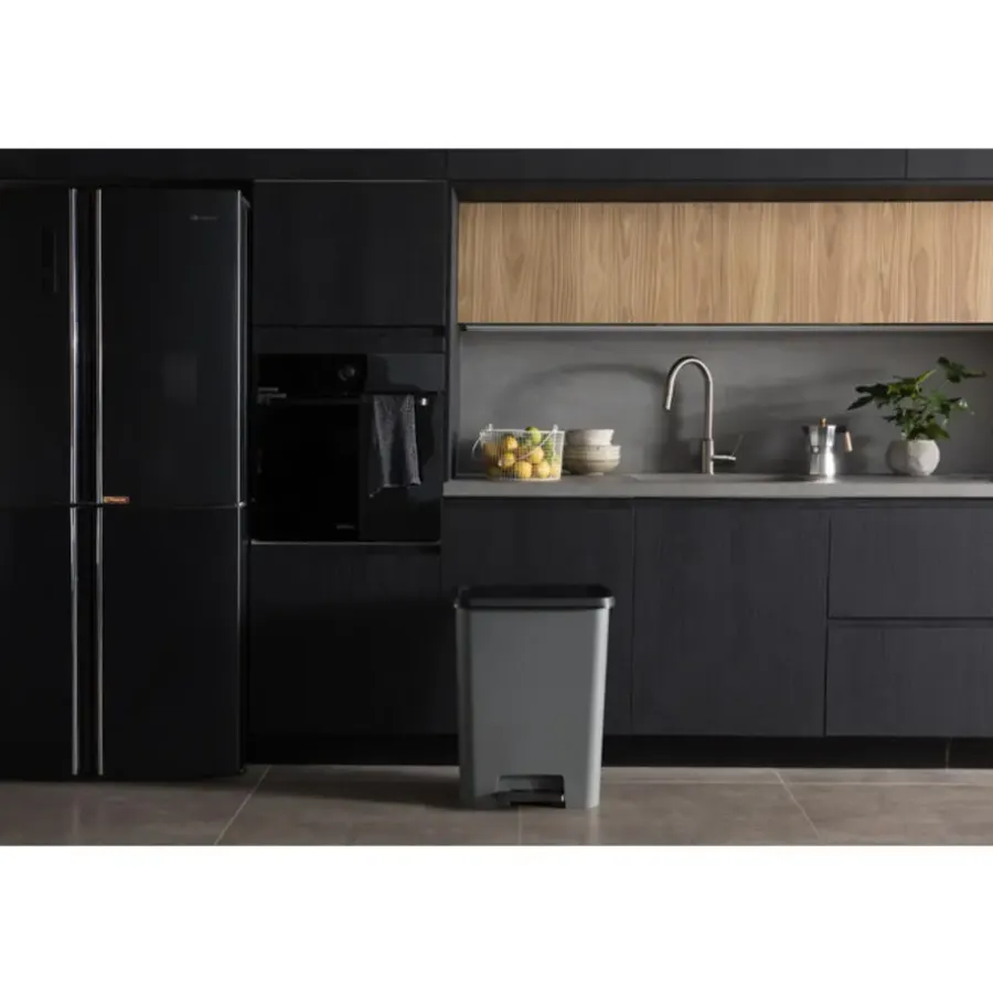 Curver Compatta Prullenbak 50L - Grijs/Zwart