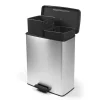 Curver Decobin Duo Prullenbak - 26L+26L - Zilver metallic