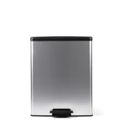 Curver Decobin Duo Prullenbak - 26L+26L - Zilver metallic