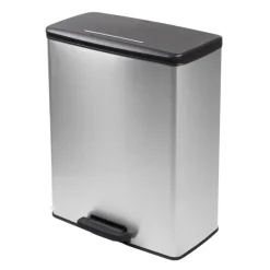 Curver Decobin Duo Prullenbak - 26L+26L - Zilver metallic