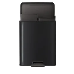 Curver Decobin Duo Prullenbak - 26L+26L - Rechthoekig - Zwart