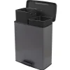 Curver Decobin Duo Prullenbak - 26L+26L - Rechthoekig - Cool Grey