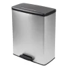 Prullenbakken-Curver Decobin Prullenbak - 65L - Rechthoekig - Zilver metallic
