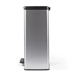 Prullenbakken-Curver Decobin Prullenbak - 65L - Rechthoekig - Zilver metallic