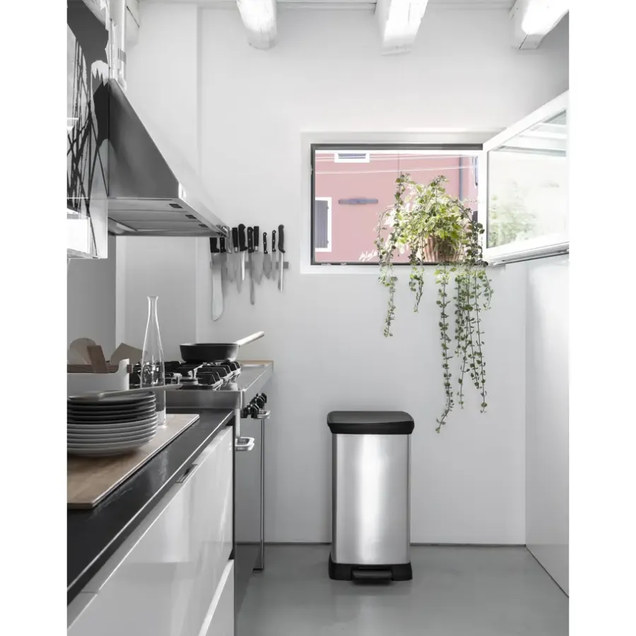 Prullenbakken-Curver Decobin Prullenbak - 50L - 2 stuks - Metallic