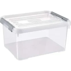 Curver Handy+ Opbergbox - 15L - 6 stuks - Transparant met deksel