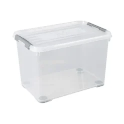 Curver Handy+ Opbergbox - 65L - 6 stuks - Transparant met deksel