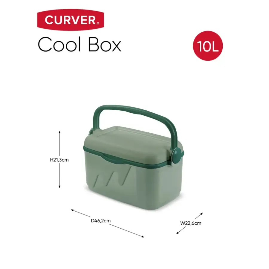 Kamperen En Outdoor-Curver Koelbox 10L - 46,2x22.6x21.3cm - Groen