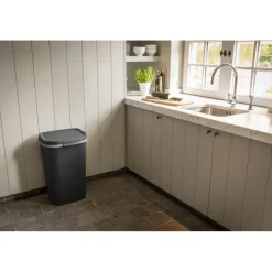 Prullenbakken-Curver Mistral Flat Prullenbak - 50L - Antraciet