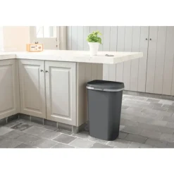 Prullenbakken-Curver Mistral Flat Prullenbak - 50L - Antraciet