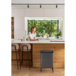 Prullenbakken-Curver Verto High - Prullenbak 54L - Blauw - 44x27x69cm