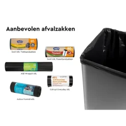 Prullenbakken-Curver Verto High - Prullenbak 54L - Blauw - 44x27x69cm
