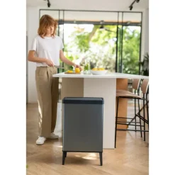 Curver Verto High 54L prullenbak - Grijs - 44x27x69cm
