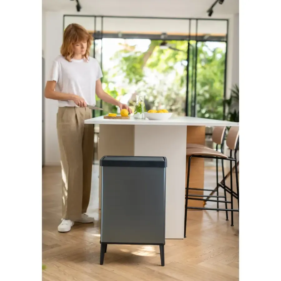 Curver Verto High 54L prullenbak - Grijs - 44x27x69cm