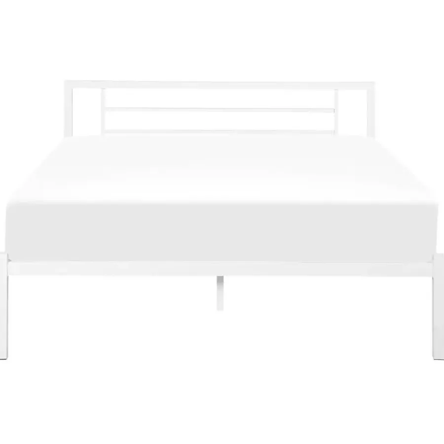 Beliani CUSSET - Tweepersoonsbed - Wit - 140 x 200 cm - Metaal
