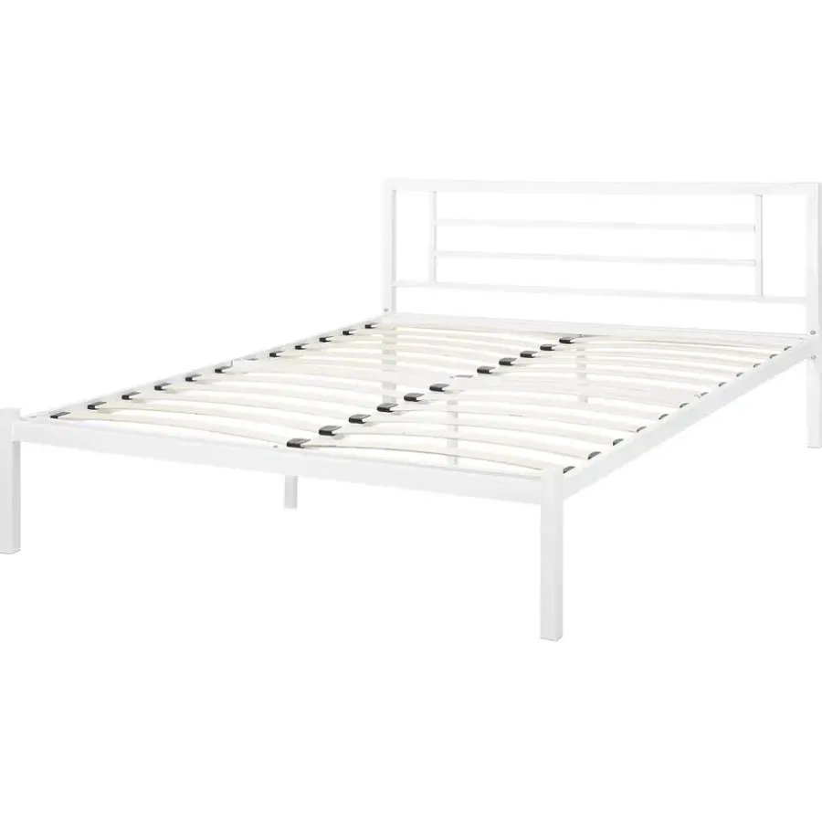 Beliani CUSSET - Tweepersoonsbed - Wit - 140 x 200 cm - Metaal