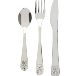 Excellent Houseware Cutlery for Kids bestekset met beer - 3-delig - RVS - kinderen