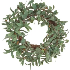Leen Bakker DANRUN - Decoratieve krans - Groen - Synthetisch