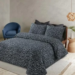 Lits-Jumeaux Dekbedovertrekken-Day Dream Dekbedovertrek Panter - 240x200/220 cm - Grijs