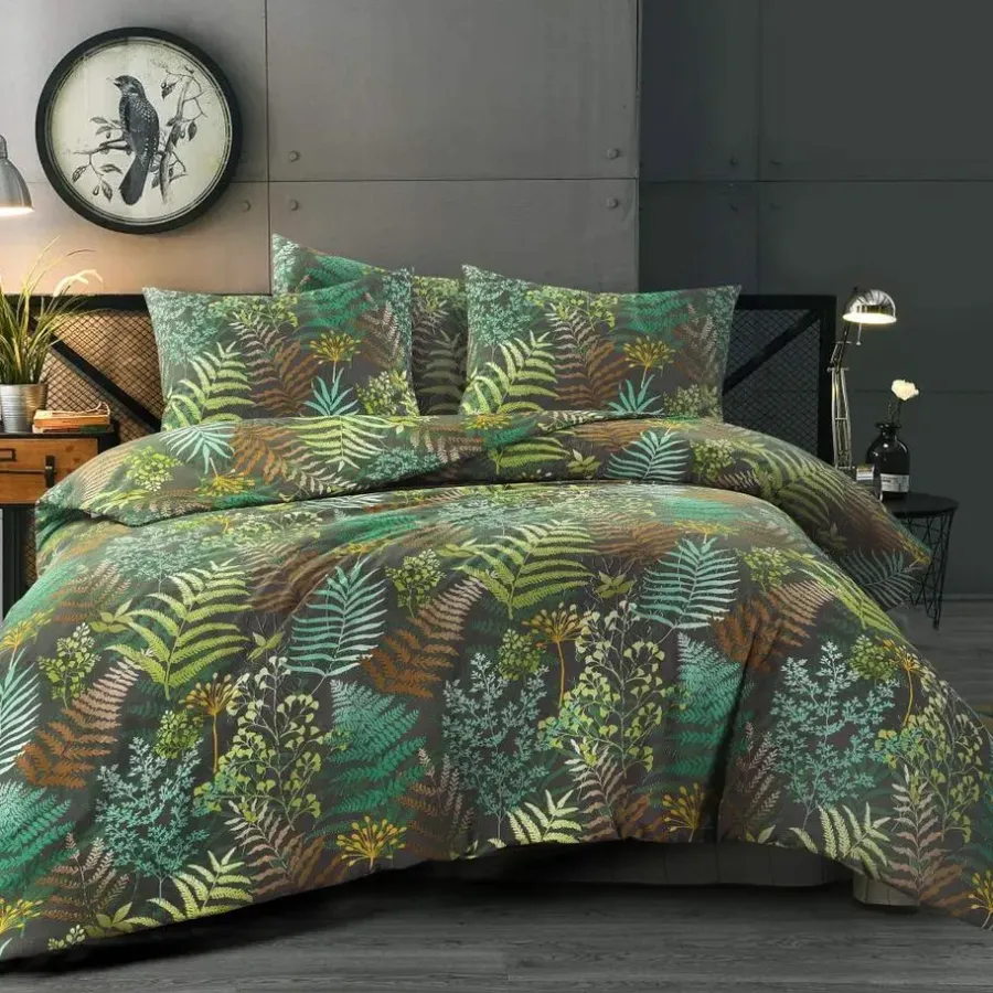 Lits-Jumeaux Dekbedovertrekken-Day Dream Linde - Dekbedovertrek - Lits-jumeaux - 240x200/220 cm - Zwart