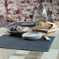 Placemats-DDDDD placemat Kit - 35x45 cm - Antraciet - set van 2 stuks