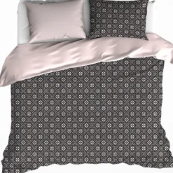 De Witte Lietaer Dekbedovertrek Katoen Satijn Primrose - 240 x 220 cm - Zwart