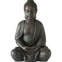 Beelden-Deco by Boltze Boeddha beeld Zen - antiek grijs - 34 x 45 x 70 cm