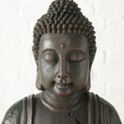 Beelden-Deco by Boltze Boeddha beeld Zen - antiek grijs - 34 x 45 x 70 cm