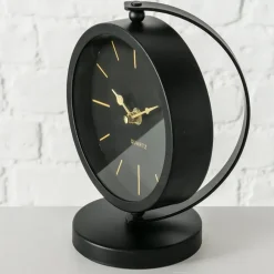 Klokken-Deco by Boltze Tafelklok Montreux - zwart/goud - 20 x 15 cm