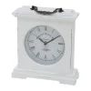 Klokken-Deco by Boltze Tafelklok St James - wit - H23 cm - glas/hout