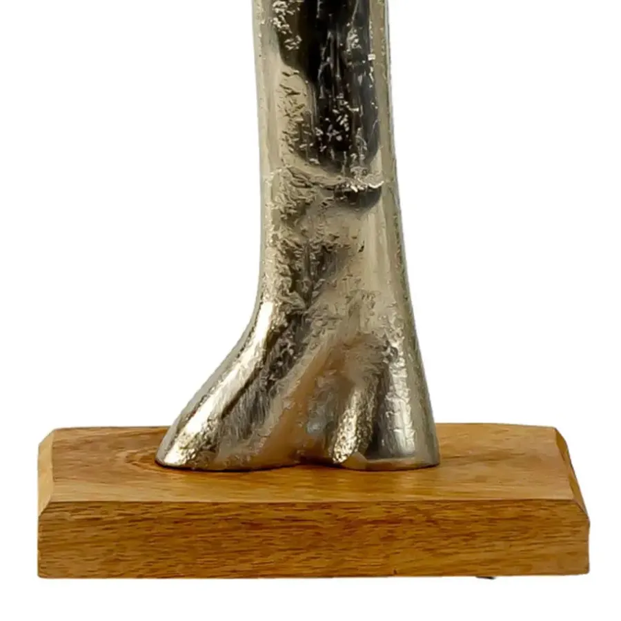 Merkloos Decoratie levensboom - Tree of Life - aluminium/hout - 31 x 34 cm