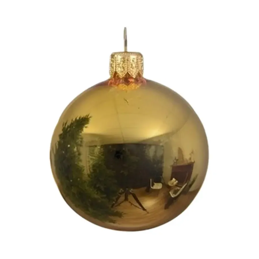 Kerstballen-Decoris kerstballen - 6x - goud - D8 cm - glas