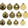 Kerstballen-Decoris kerstballen - 42x - goud - glas - 5-6-7 cm