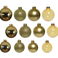 Kerstballen-Decoris kerstballen - 42x - goud - glas - 5-6-7 cm