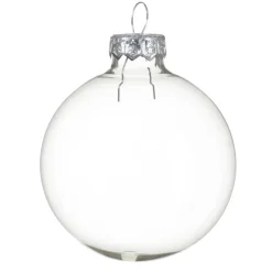 Kerstballen-Decoris kerstballen - 8x - transparant - D7 cm - glas