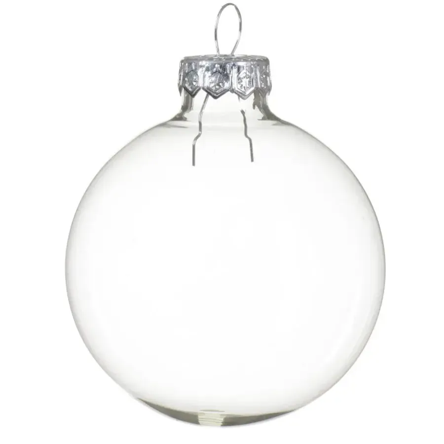 Kerstballen-Decoris kerstballen - 8x - transparant - D7 cm - glas