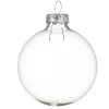 Kerstballen|Kerstdecoratie-Decoris kerstballen - 6x - transparant parelmoer - D8 cm - glas