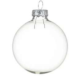 Kerstballen|Kerstdecoratie-Decoris kerstballen - 6x - transparant parelmoer - D8 cm - glas